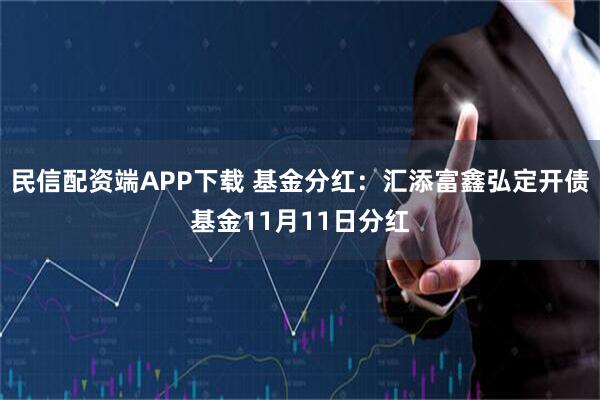 民信配资端APP下载 基金分红：汇添富鑫弘定开债基金11月11日分红